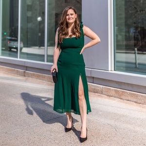 NEW Reformation Twilight Dress Emerald 20 Plus Size